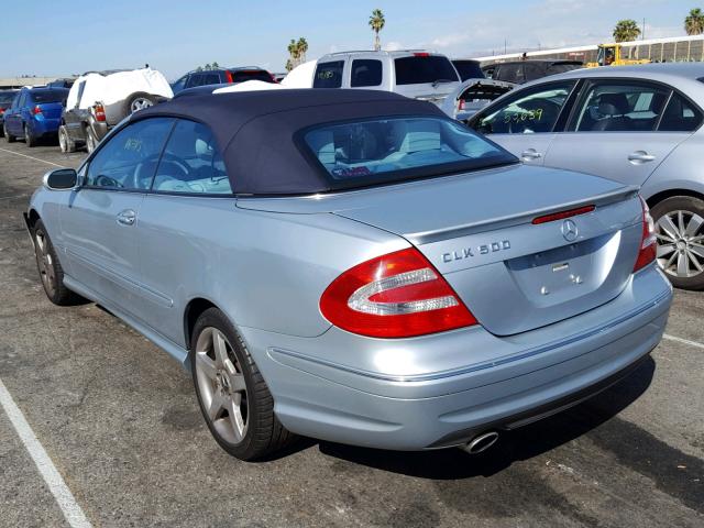 WDBTK75G25T034855 - 2005 MERCEDES-BENZ CLK 500 SILVER photo 3