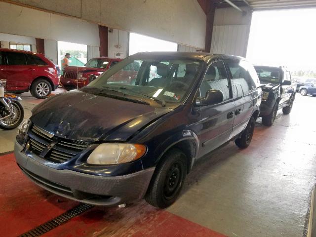 1D4GP25RX6B554014 - 2006 DODGE CARAVAN SE BLUE photo 2