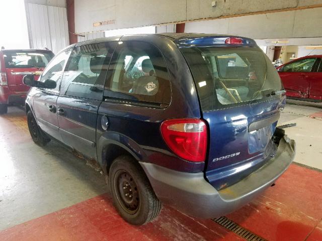 1D4GP25RX6B554014 - 2006 DODGE CARAVAN SE BLUE photo 3