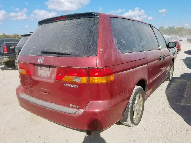 5FNRL18553B031318 - 2003 HONDA ODYSSEY LX RED photo 4