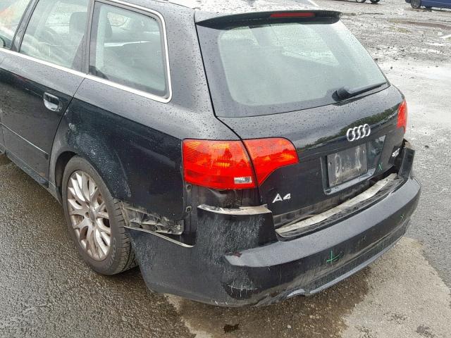 WAUKF78E28A167480 - 2008 AUDI A4 2.0T AV BLACK photo 9