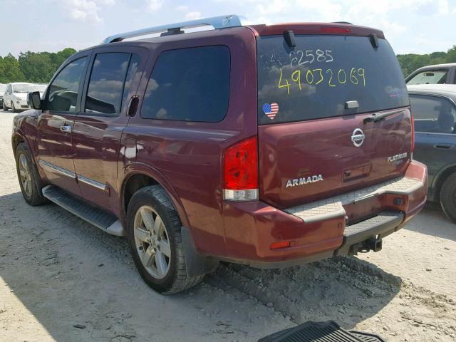 5N1BA0NF5BN603711 - 2011 NISSAN ARMADA PLA BURGUNDY photo 3