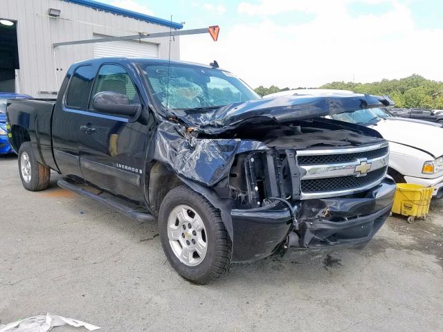 2GCEC19J171669214 - 2007 CHEVROLET SILVERADO BLACK photo 1