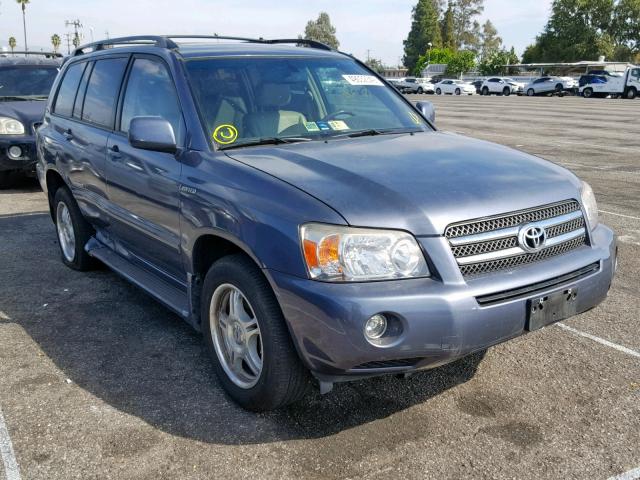 JTEDW21A770017063 - 2007 TOYOTA HIGHLANDER BLUE photo 1