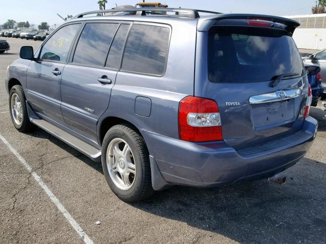 JTEDW21A770017063 - 2007 TOYOTA HIGHLANDER BLUE photo 3