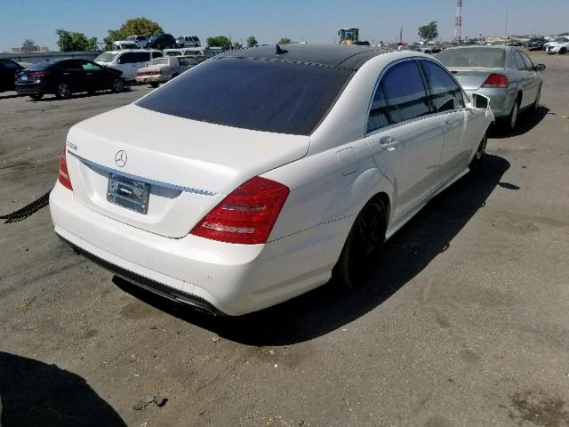 WDDNG7DB8DA529773 - 2013 MERCEDES-BENZ S 550 WHITE photo 4