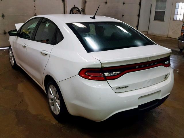 1C3CDFBB1ED693068 - 2014 DODGE DART SXT WHITE photo 3