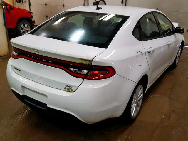 1C3CDFBB1ED693068 - 2014 DODGE DART SXT WHITE photo 4