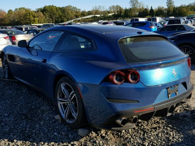 ZFF82WNA7J0232292 - 2018 FERRARI GTC4 LUSSO BLUE photo 3