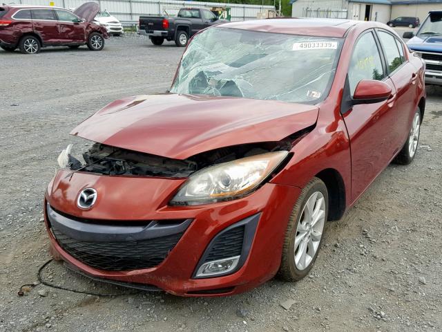 JM1BL1S63A1328676 - 2010 MAZDA 3 S BURGUNDY photo 2