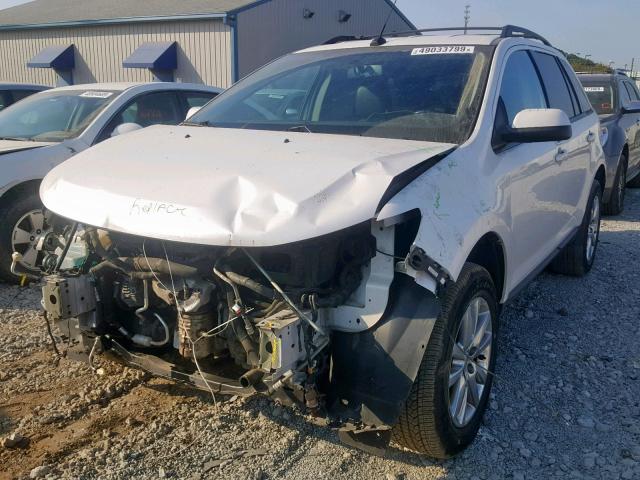 2FMDK3JC0DBA37717 - 2013 FORD EDGE SEL WHITE photo 2