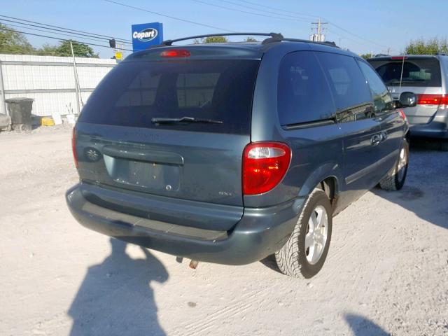 1D4GP45R36B591191 - 2006 DODGE CARAVAN SX BLUE photo 4