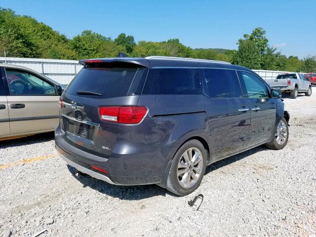 KNDME5C19F6034321 - 2015 KIA SEDONA SXL GRAY photo 4