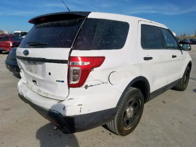 1FM5K8AR1EGA70970 - 2014 FORD EXPLORER P WHITE photo 4