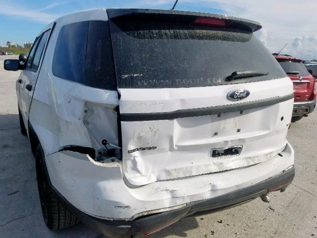 1FM5K8AR1EGA70970 - 2014 FORD EXPLORER P WHITE photo 9