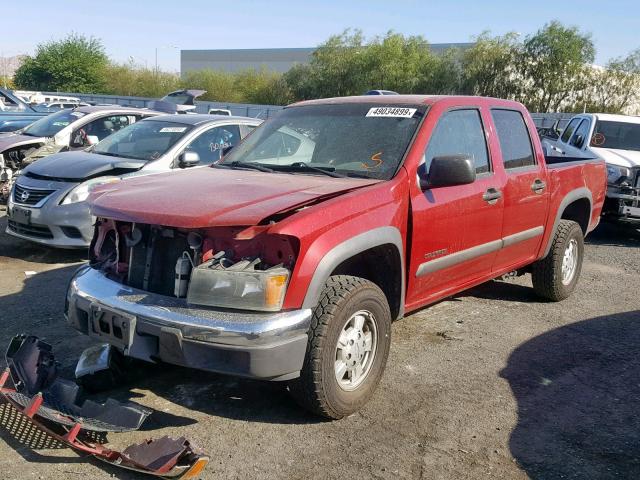 1GCDT136X48151224 - 2004 CHEVROLET COLORADO RED photo 2