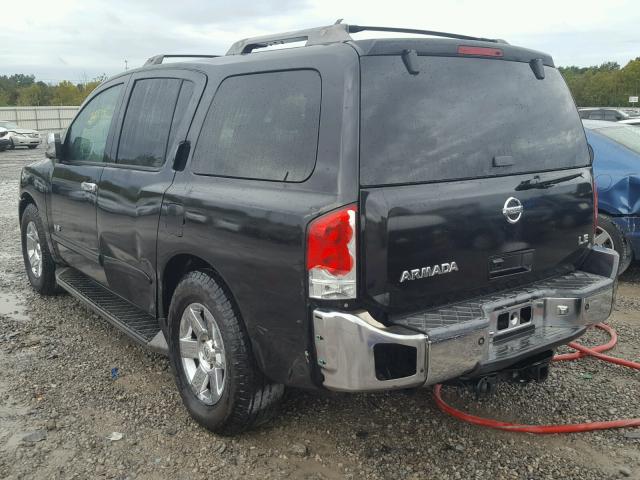 5N1BA08A77N714039 - 2007 NISSAN ARMADA SE BLACK photo 3