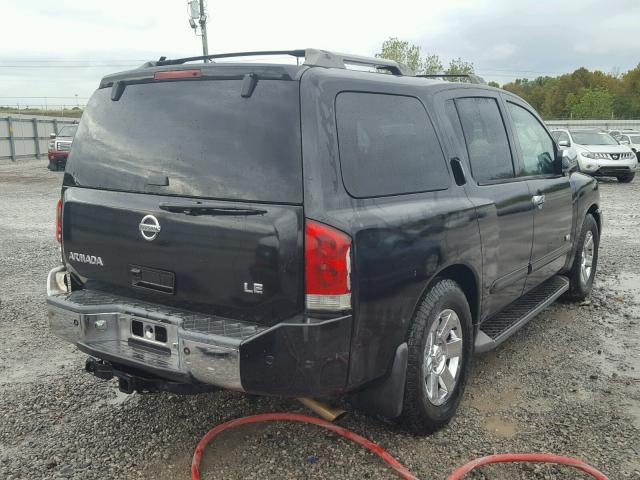 5N1BA08A77N714039 - 2007 NISSAN ARMADA SE BLACK photo 4