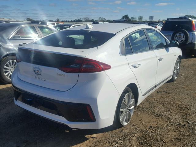 KMHC85LC3HU023345 - 2017 HYUNDAI IONIQ LIMI WHITE photo 4