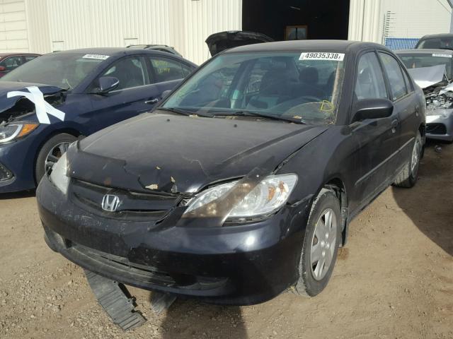 2HGES16364H914263 - 2004 HONDA CIVIC DX V BLACK photo 2