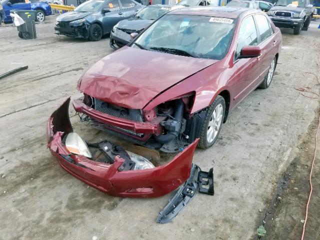 1HGCM66546A065204 - 2006 HONDA ACCORD EX MAROON photo 2