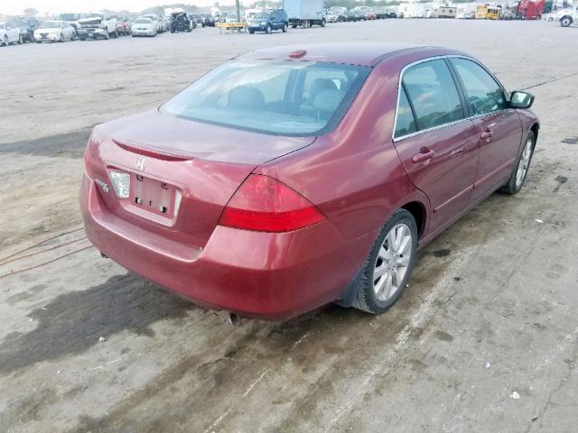 1HGCM66546A065204 - 2006 HONDA ACCORD EX MAROON photo 4