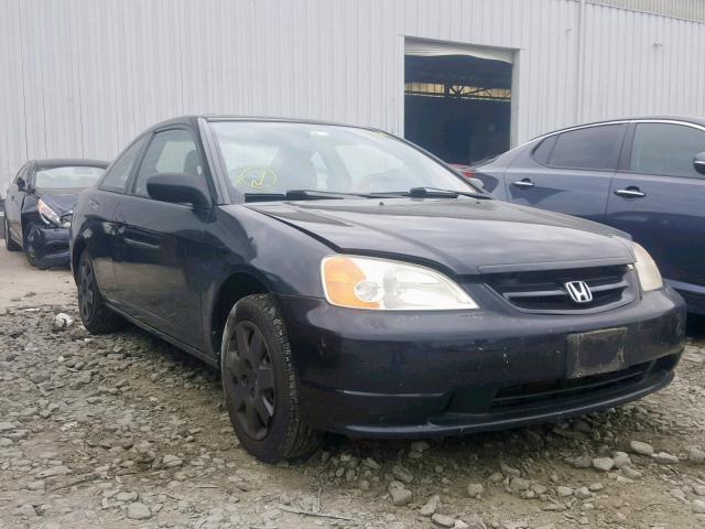 1HGEM22942L076762 - 2002 HONDA CIVIC EX BLACK photo 1