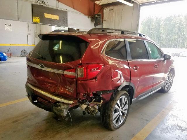 4S4WMALD1K3429258 - 2019 SUBARU ASCENT LIM RED photo 4