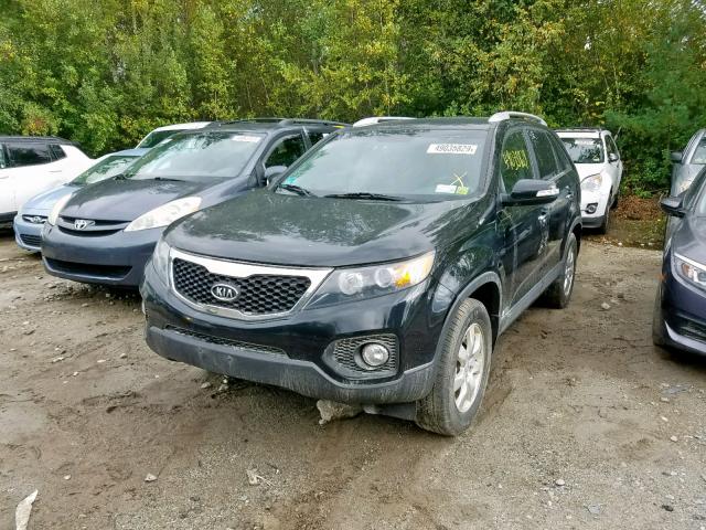 5XYKTDA64DG394550 - 2013 KIA SORENTO LX BLACK photo 2