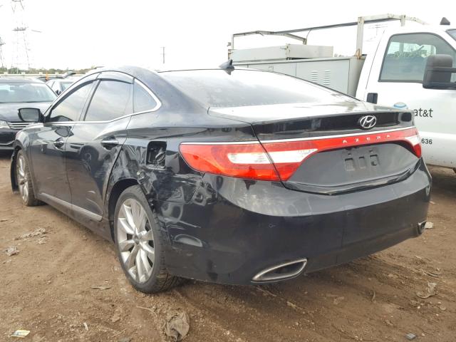 KMHFH4JG5CA125401 - 2012 HYUNDAI AZERA GLS BLACK photo 3