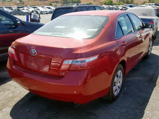 4T1BE46K37U166747 - 2007 TOYOTA CAMRY NEW RED photo 4