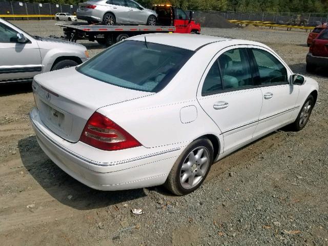 WDBRF61J41F033757 - 2001 MERCEDES-BENZ C 240 WHITE photo 4