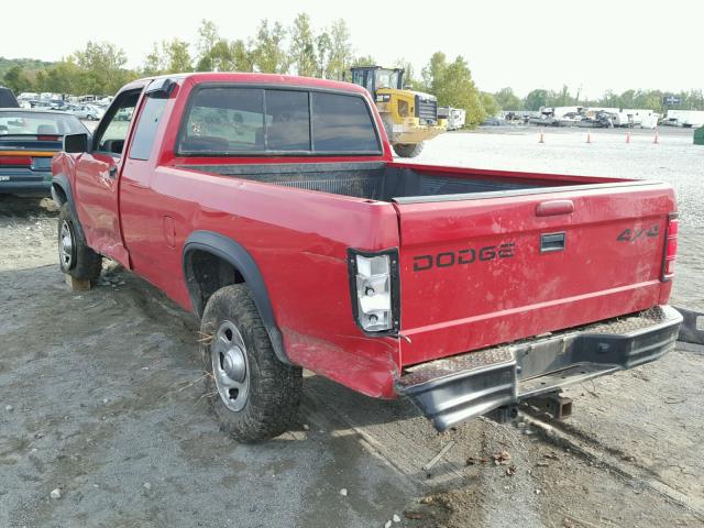 1B7GG23X4TS561941 - 1996 DODGE DAKOTA RED photo 3