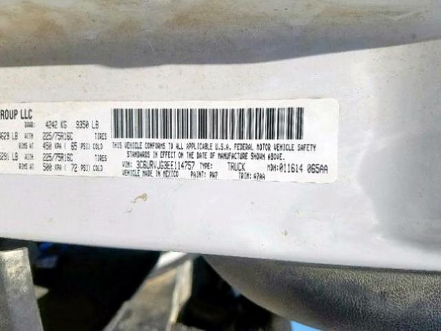 3C6URVJG3EE114757 - 2014 RAM PROMASTER Ağ foto 10