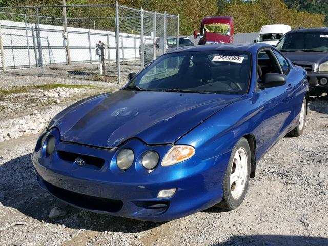 KMHJG25FXYU216222 - 2000 HYUNDAI TIBURON BLUE photo 2