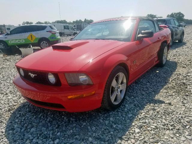 1ZVFT85H775294909 - 2007 FORD MUSTANG GT RED photo 2