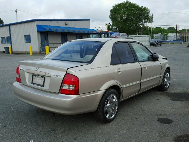 JM1BJ225510430117 - 2001 MAZDA PROTEGE LX TAN photo 4