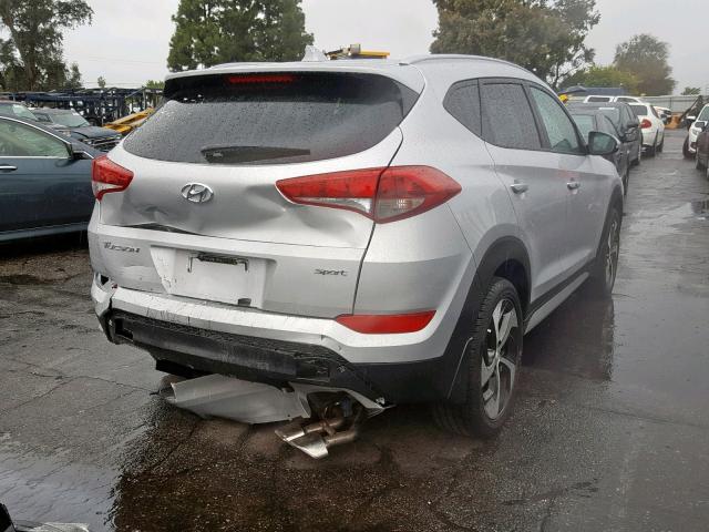 KM8J33AL1JU766217 - 2018 HYUNDAI TUCSON SPO SILVER photo 4