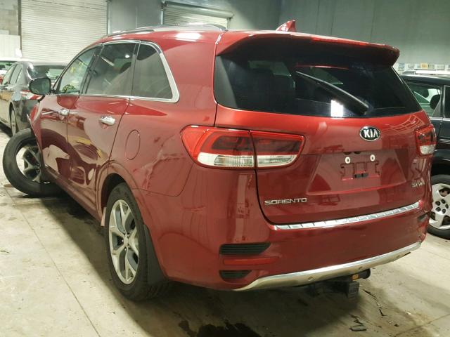 5XYPKDA59JG387203 - 2018 KIA SORENTO SX RED photo 3