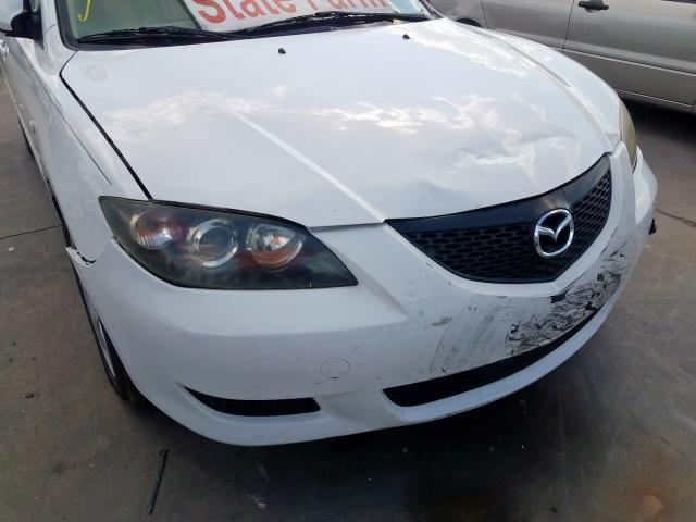 JM1BK12F741113731 - 2004 MAZDA 3 I WHITE photo 9