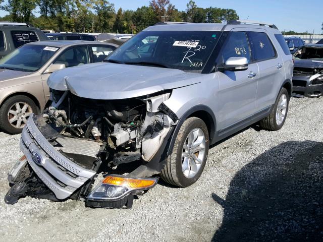 1FM5K8F85DGC85024 - 2013 FORD EXPLORER L SILVER photo 2