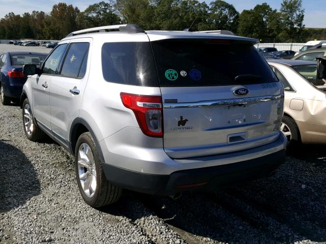 1FM5K8F85DGC85024 - 2013 FORD EXPLORER L SILVER photo 3