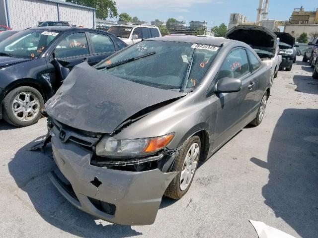 2HGFG12617H535035 - 2007 HONDA CIVIC LX GRAY photo 2