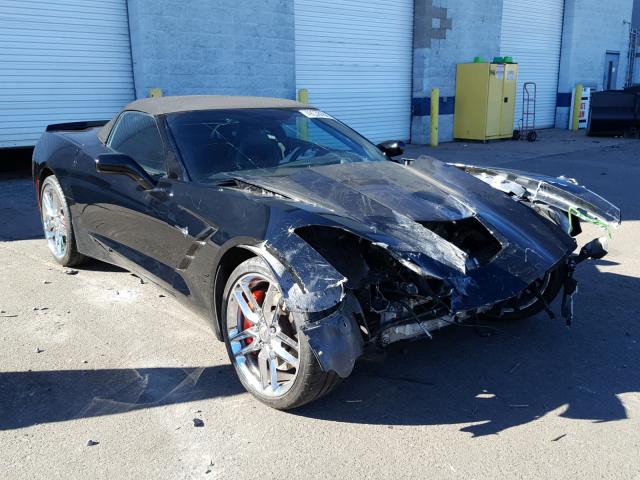 1G1YL3D76E5110783 - 2014 CHEVROLET CORVETTE S BLACK photo 1