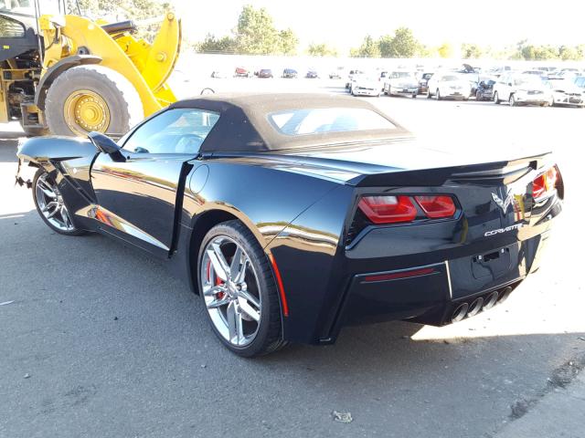 1G1YL3D76E5110783 - 2014 CHEVROLET CORVETTE S BLACK photo 3