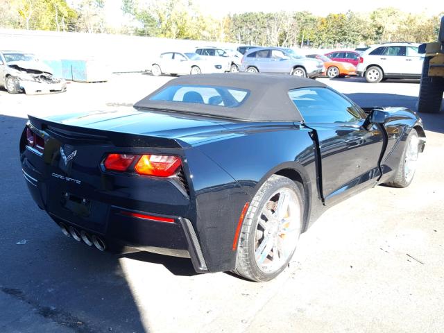 1G1YL3D76E5110783 - 2014 CHEVROLET CORVETTE S BLACK photo 4