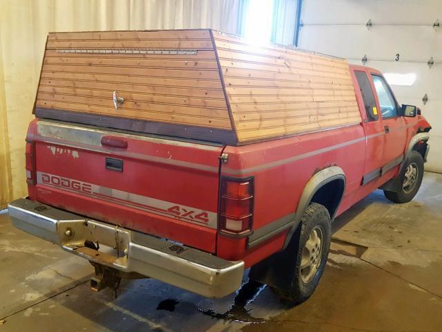 1B7GG23X2SS156627 - 1995 DODGE DAKOTA RED photo 4