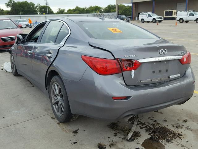 JN1BV7AP6FM357010 - 2015 INFINITI Q50 BASE GRAY photo 3