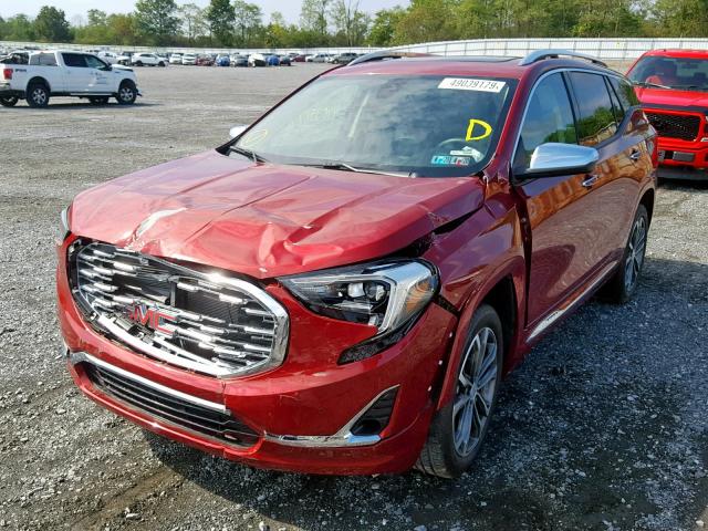 3GKALXEX8JL138744 - 2018 GMC TERRAIN DE BURGUNDY photo 2