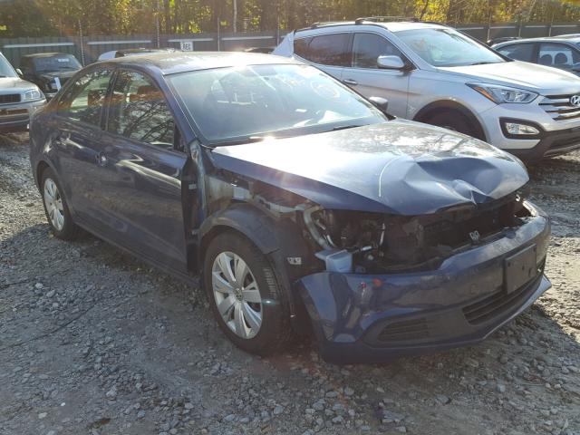 3VW2K7AJ0DM371887 - 2013 VOLKSWAGEN JETTA BASE BLUE photo 1